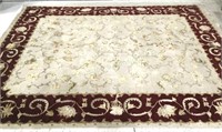 Vintage European Silk & Wool Classical Floral Rug