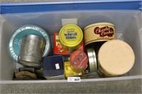 Tub Lot of Advertising Tins