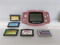 2000 Gameboy Advance (Works) & Five Video Games