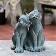 Newman House Studio Garden-Statues Cat-Figurines H