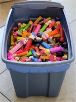 LARGE TOTE OF PEZ CANDY CONTAINERS