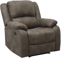 Polished Microfiber Upholstered Manual Recliner