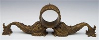 Bronze Pocket Watch Stand w/ Pair of Dolphins.