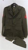 Military Dress Coat-39Reg. w/2 Caps