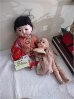 Vtg Japanese Gofun Ichimatsu doll, right arm is