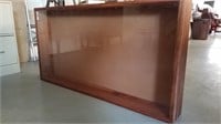 Wood display case glass-enclosed approximately 4