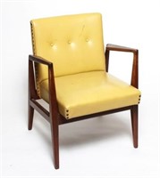 Jens Risom Mid-Century Modern Studded Arm Chair
