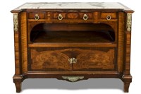 19th C. French Empire Marble Top Sideboard
