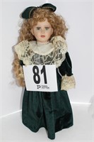 Blonde Doll - Blue Dress - 17" tall (U232)