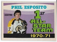 Phil Esposito 1971-72 O-Pee-Chee 1st All Star Team