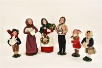 Six Byers Choice Christmas Carolers