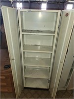 Vintage Metal Storage Cabinet, 5 Shelves, Approx
