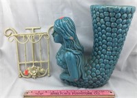 Mermaid Vase & Book Holder