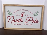 North Pole Farmhouse Style Christmas Sign
