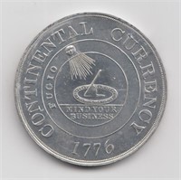 1776 Continental Currency Fantasy Medal