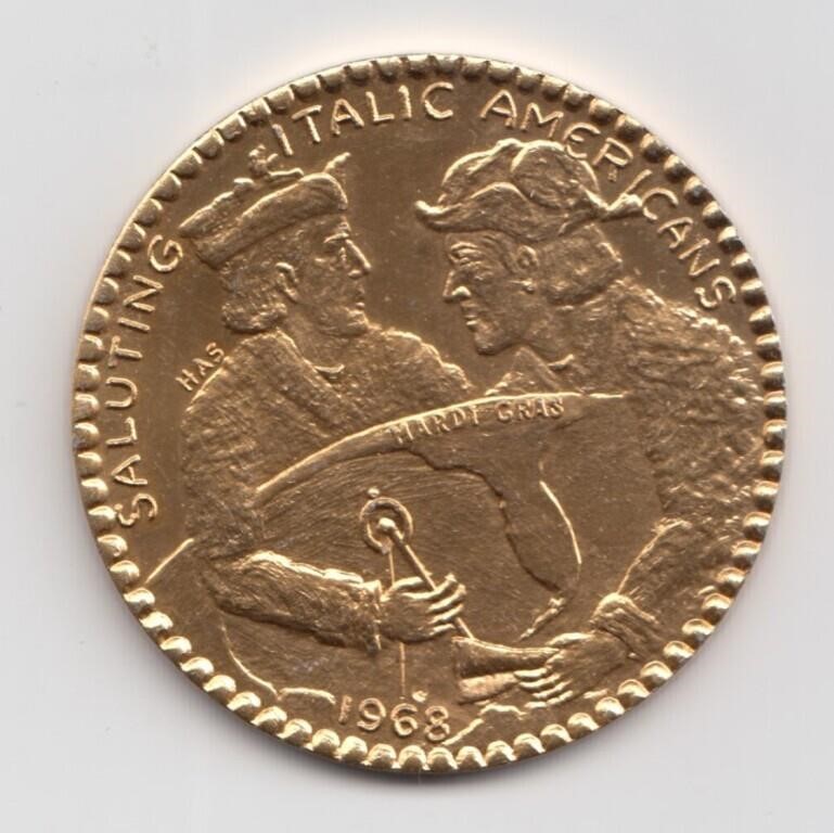 1968 New Orleans Mardi Gras Doubloon
