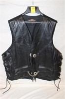 Ladies Harley Davidson XL Leather Vest