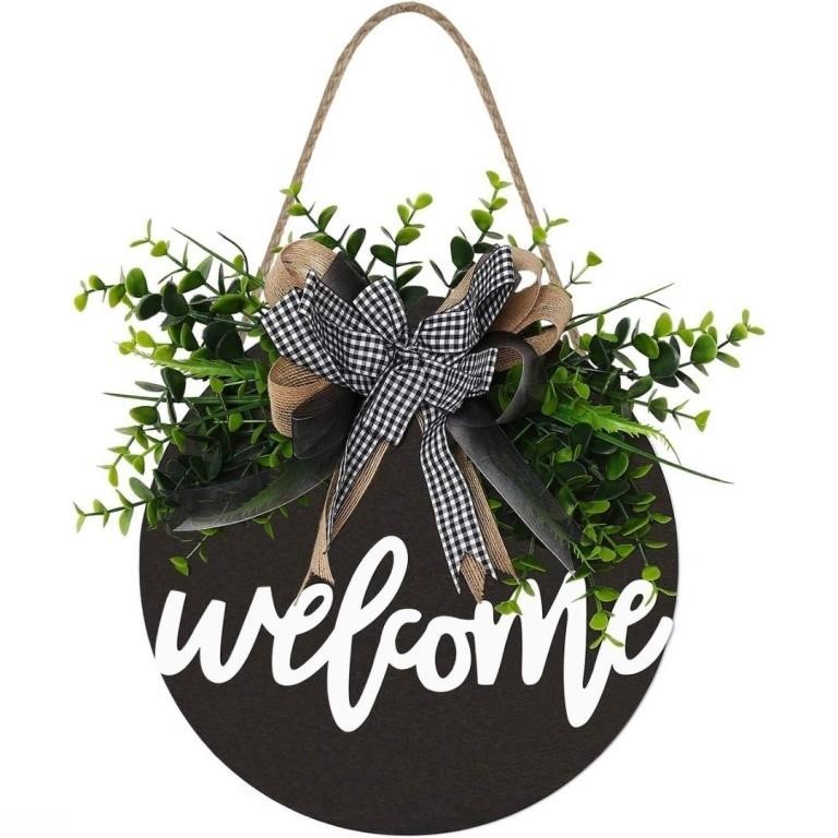 New Welcome Sign Welcome Front Door Round Wood