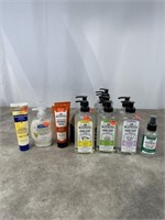 Assortment of Hand Soaps and Petroleum Jelly