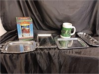 MISC ENTERTAINMENT LOT / PARTY DISHES & STEINS