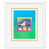 Peter Max, "Sailboat East on Blends" Framed Limite