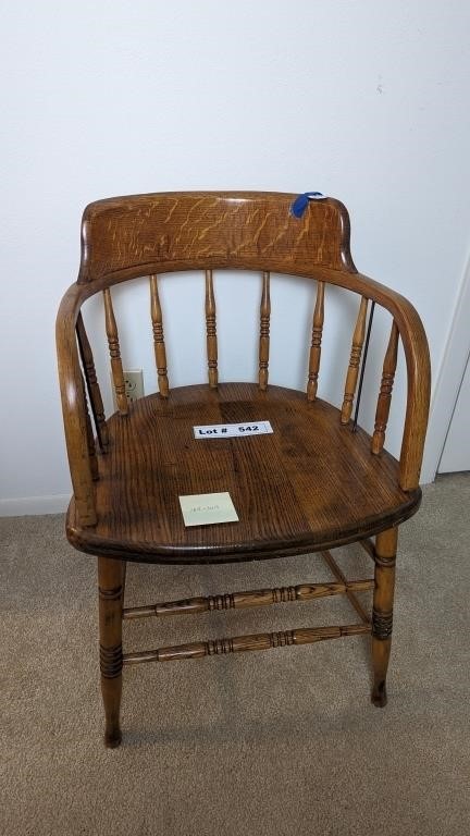 1800'S ANTIQUE CAPTAINS CHAIR - RESERVE $50