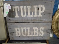 WOOD TULIP BULBS SIGN 18x16