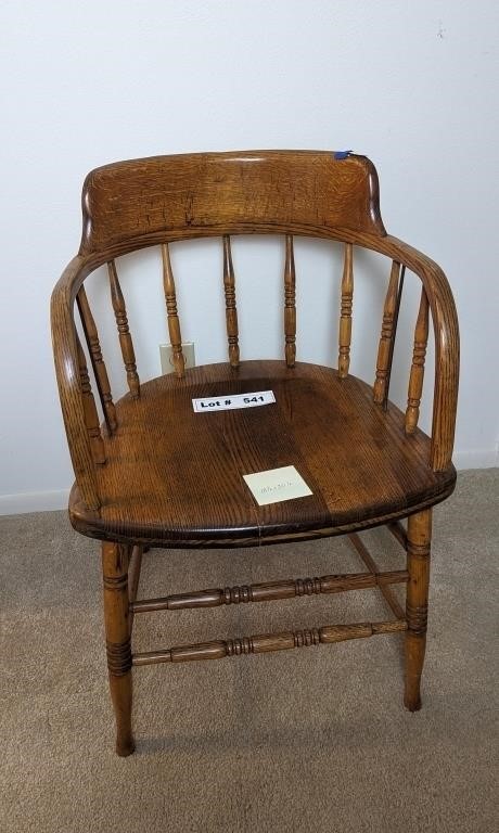 1800'S ANTIQUE CAPTAINS CHAIR - RESERVE $50