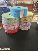 7- rolls numbered tickets (display area)