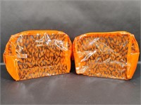 Orange Plastic Make Up Travel Bags