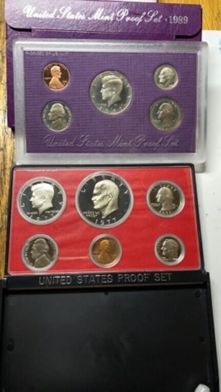 1977 & 1989 US Mint Proof Sets