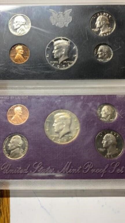 1972 & 1989 US Mint Proof Sets