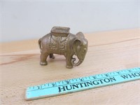 Vintage Metal Elephant Coin Bank