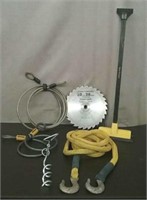 Box-Tow Rope, 2 Cable Chains, 10" Saw Blade, &