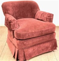 Thomasville Traditional Skirted Velvet Club Chair
