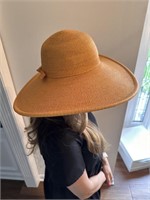 Caramel Colored Straw Hat by Kokin