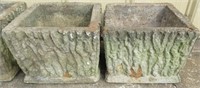 Pair of Cement Planters 11"x11"x8.5"T