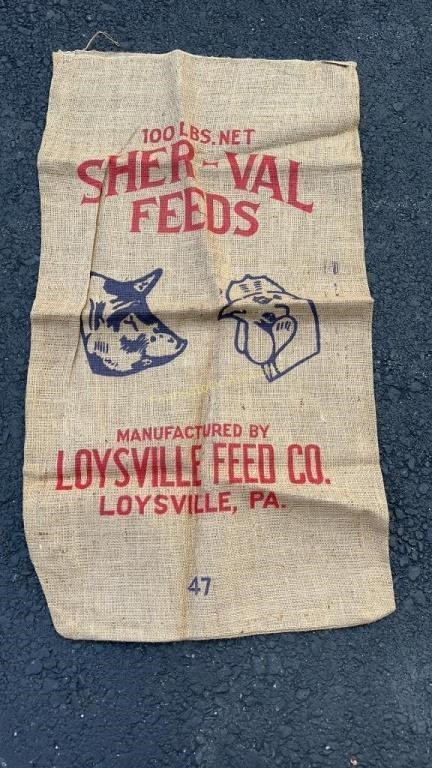 Loysville Feed Company burlap bag