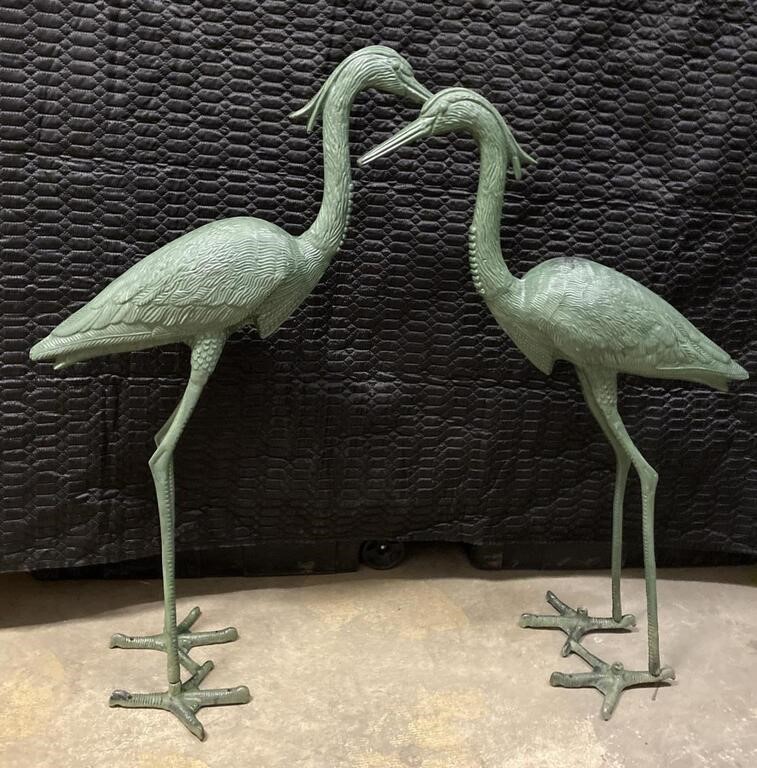 Green Metal Cranes