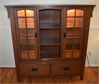 Cherry finish Mission style 2 door over 2 drawer i