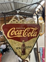 1937 DOUBLE SIDED COCA-COLA SIGN