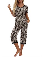 C154  MINTREUS Women's Short Sleeve Pajama Set