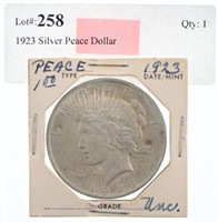 1923 Silver Peace Dollar