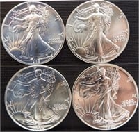 (4) 1989 American Eagle Silver Dollars - Coins