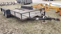 14' Car Flatbed Trailer - No Papers 2" Ball
