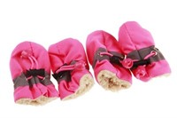 Winter Reflective Thick Warm Pet Shoes Dogs Rose