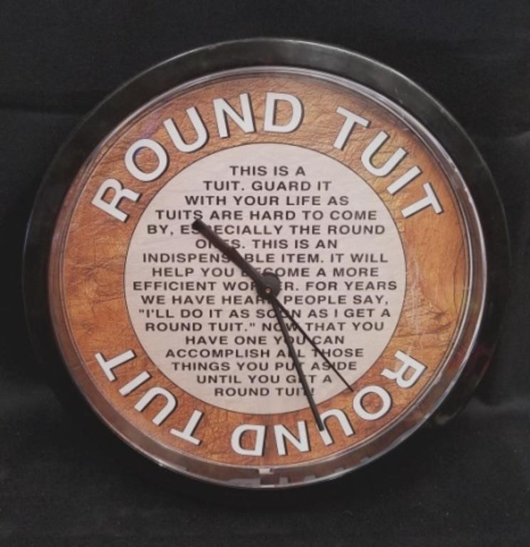 Round Tuit Wall Clock *some surface scratches*