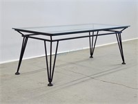Iron & Glass Hairpin Atomic Coffee Table