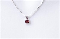 Jewelry Sterling Silver Garnet Necklace