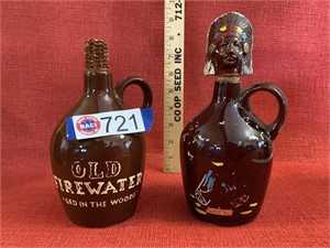 2 Firewate jugs, 1 from Detroit Lakes, Mn